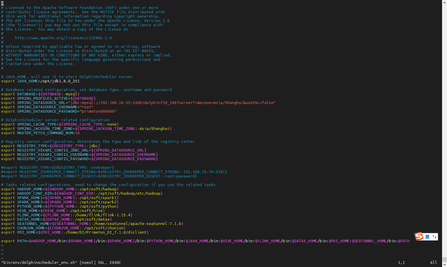 dolphinscheduler_env